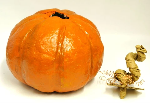 Pumpkin Patch Project Using CelluClay - A Halloween Craft Project